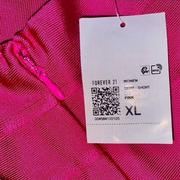 **SOLD** Hervé Léger x Forever 21 Ltd Ed Sexy Fitted Pink Bandage Mini Skirt XL - Picture 10 of 12